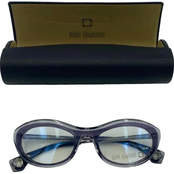 NIB Blake Kuwahara Kuma Optical Eyeglasses Orchid Purple w/Cleaning Cloth